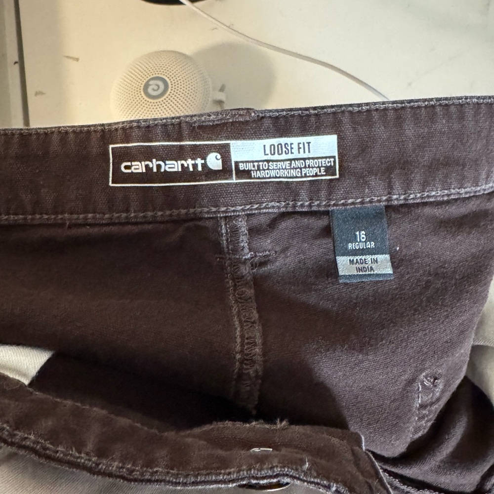 Carhartt Women's Straight Leg Pants - Dark Brown - Picture 6 of 6